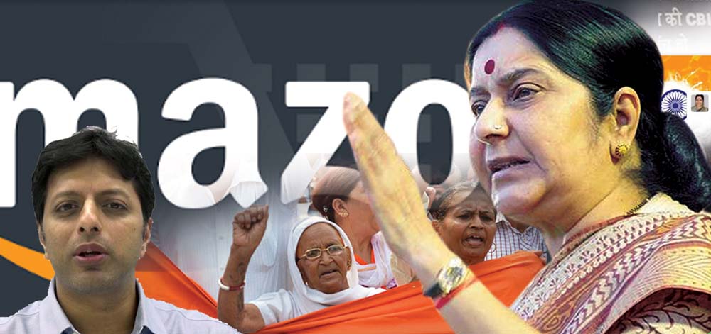 گاندھی کی تصویر والی چپل اور بھارتی پرچم کا پائوں پوش برائے فروخت