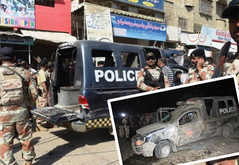 کراچی پولیس پھر دہشت گردوں کے نشانے پر