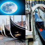 سپر بلیو مون کی وجہ سے کم لہریں، وینس کے کینال سوکھ گئے