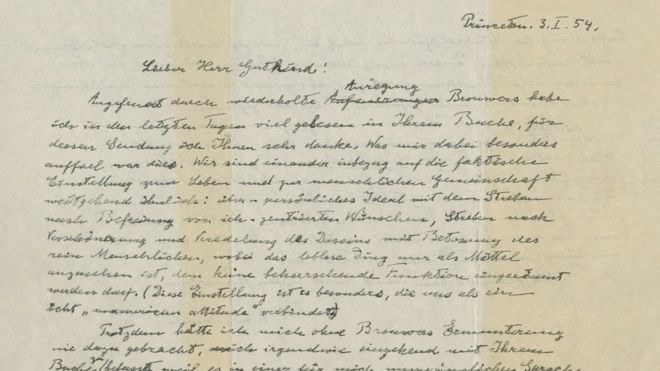 خداکے وجودبارے بات کرنیوالے آئن سٹائن کا اپنے ہاتھ سے لکھا خط 29لاکھ ڈالر میں نیلام