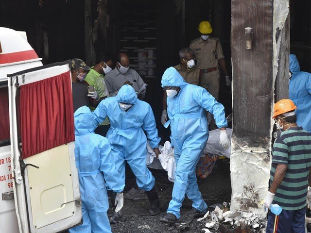 بھارت ، کورونا مریضوں کے قرنطینہ ہوٹل میں آتشزدگی ، 11 ہلاک