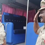 ڈیوٹی پر مامور پولیس اہلکار کا افسر بیٹی کو سیلوٹ،تصویر سوشل میڈیا پر وائرل