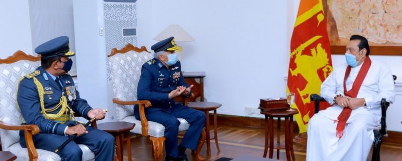 سربراہ پاک فضائیہ کی سری لنکن وزیر اعظم سے ملاقات