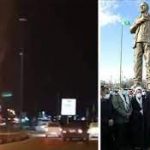 ایران کے مقتول کمانڈر قاسم سلیمانی کا مجسمہ نذرِآتش