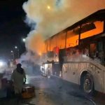 نوری آباد کے قریب مسافر بس میں خوفناک آتشزدگی، 20 افراد جاں بحق