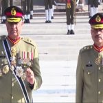 پاک فوج میں کمانڈ تبدیلی کی تقریب، جنرل باجوہ اور جنرل عاصم کی یادگار شہدا پر حاضری