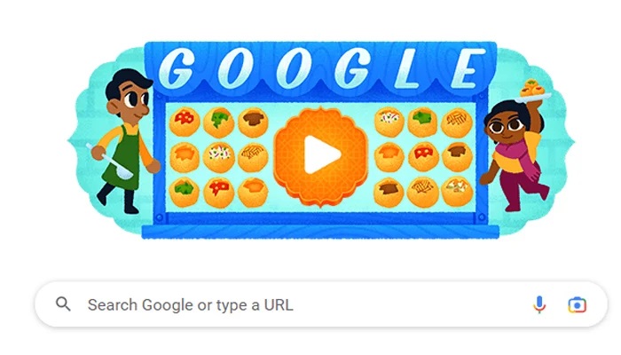 گوگل نے اپنا ڈوڈل پانی پوری (گول گپے) کے نام کر دیا