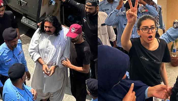 ایمان مزاری اور علی وزیر 3 روزہ جسمانی ریمانڈ پر پولیس کے حوالے