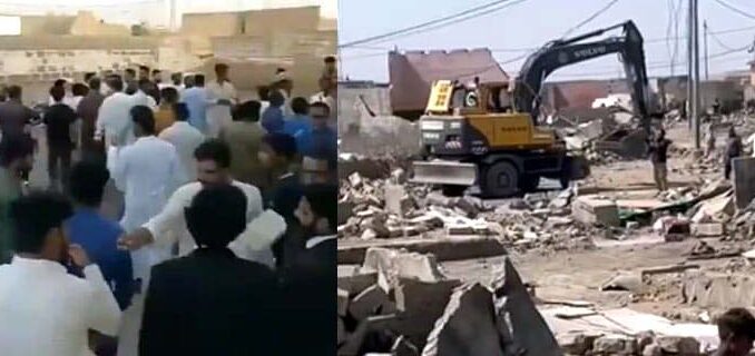 کراچی میںافغان بستی آپریشن دوبارہ شروع، 1500 مکانات مسمار