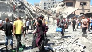 اسرائیل کی ایران جنگ کے دوران غزہ پر بمباری ،107فلسطینی شہید، 342 زخمی