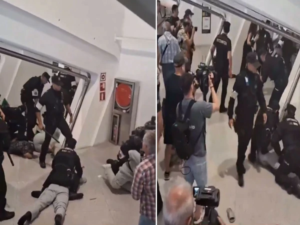 اسپین میں گلوبل صمود فلوٹیلا کے ارکان پر پولیس کا بدترین تشدد