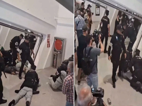 اسپین میں گلوبل صمود فلوٹیلا کے ارکان پر پولیس کا بدترین تشدد